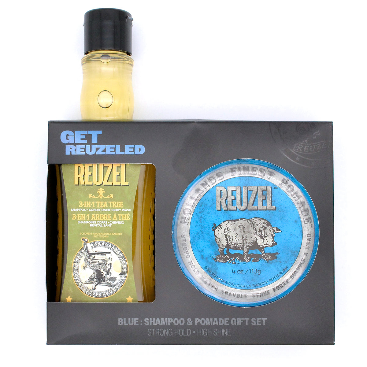 Blue Pomade & 3-in-1 Shampoo Gift Set