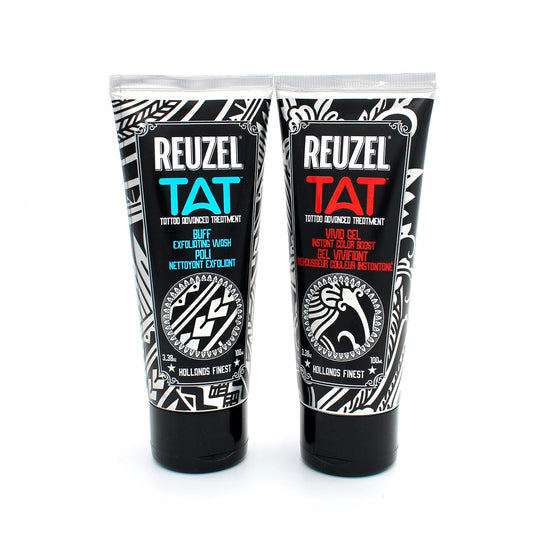 Two Reuzel Tattoo Advanced Treatment tubes on a white background