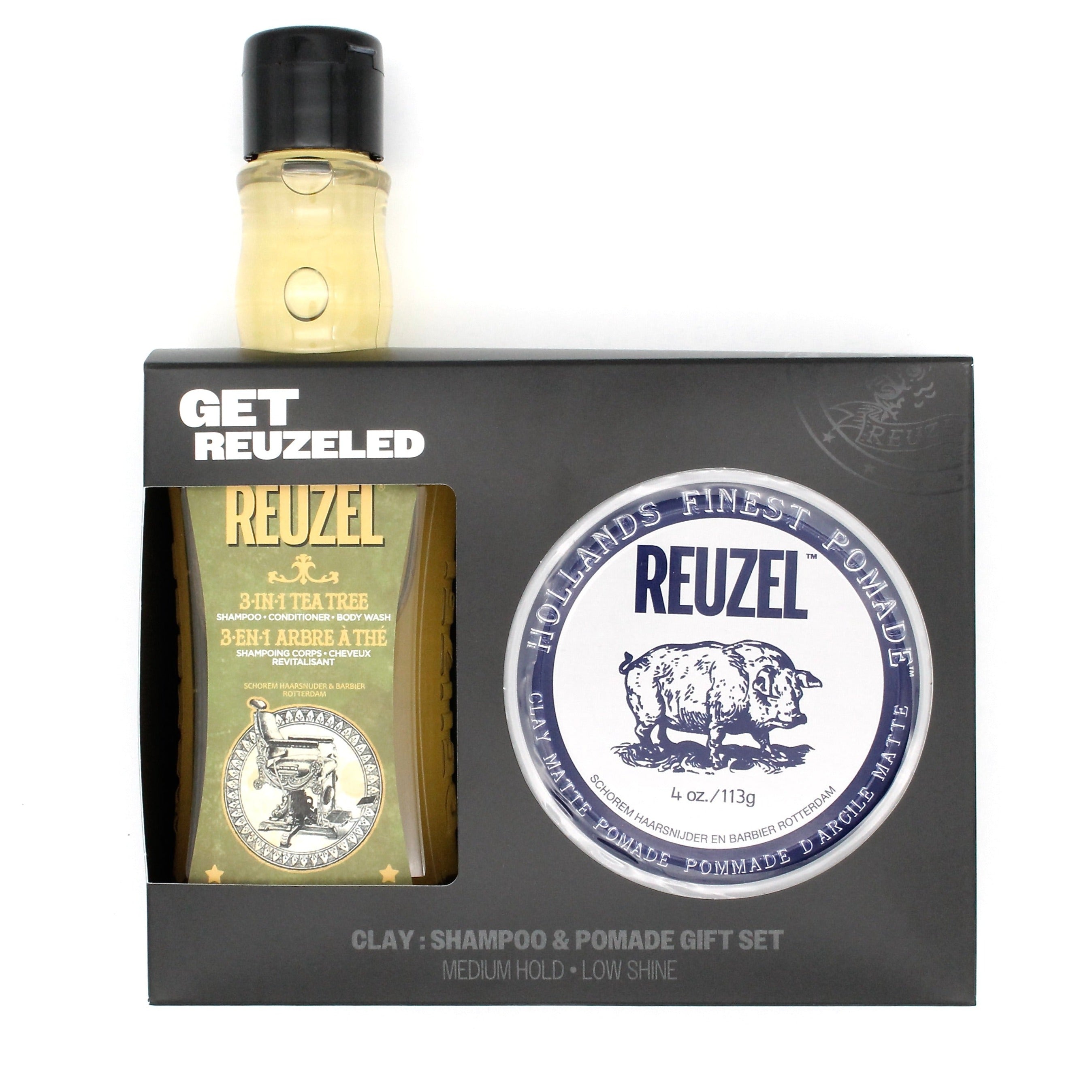 Clay Matte Pomade & 3-in-1 Shampoo Gift Set