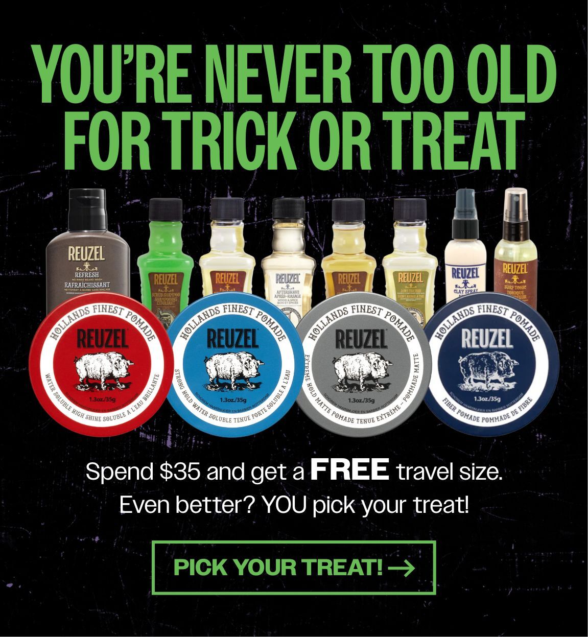 Pick your treat! Spend $35 and get a free travel size product. Shop the collection.