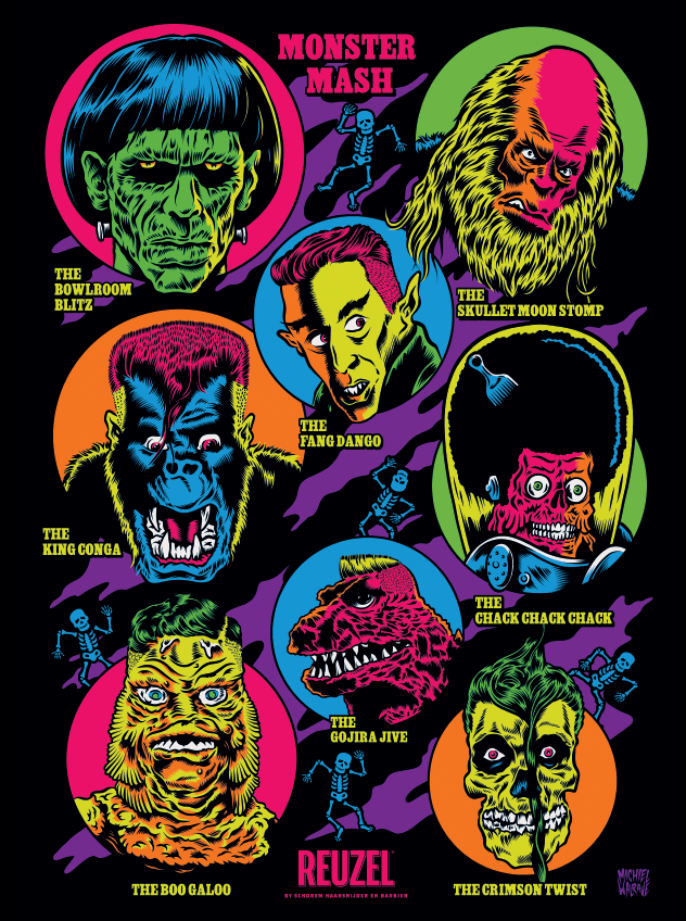 Monster Mash Silk Screen Poster - Reuzel