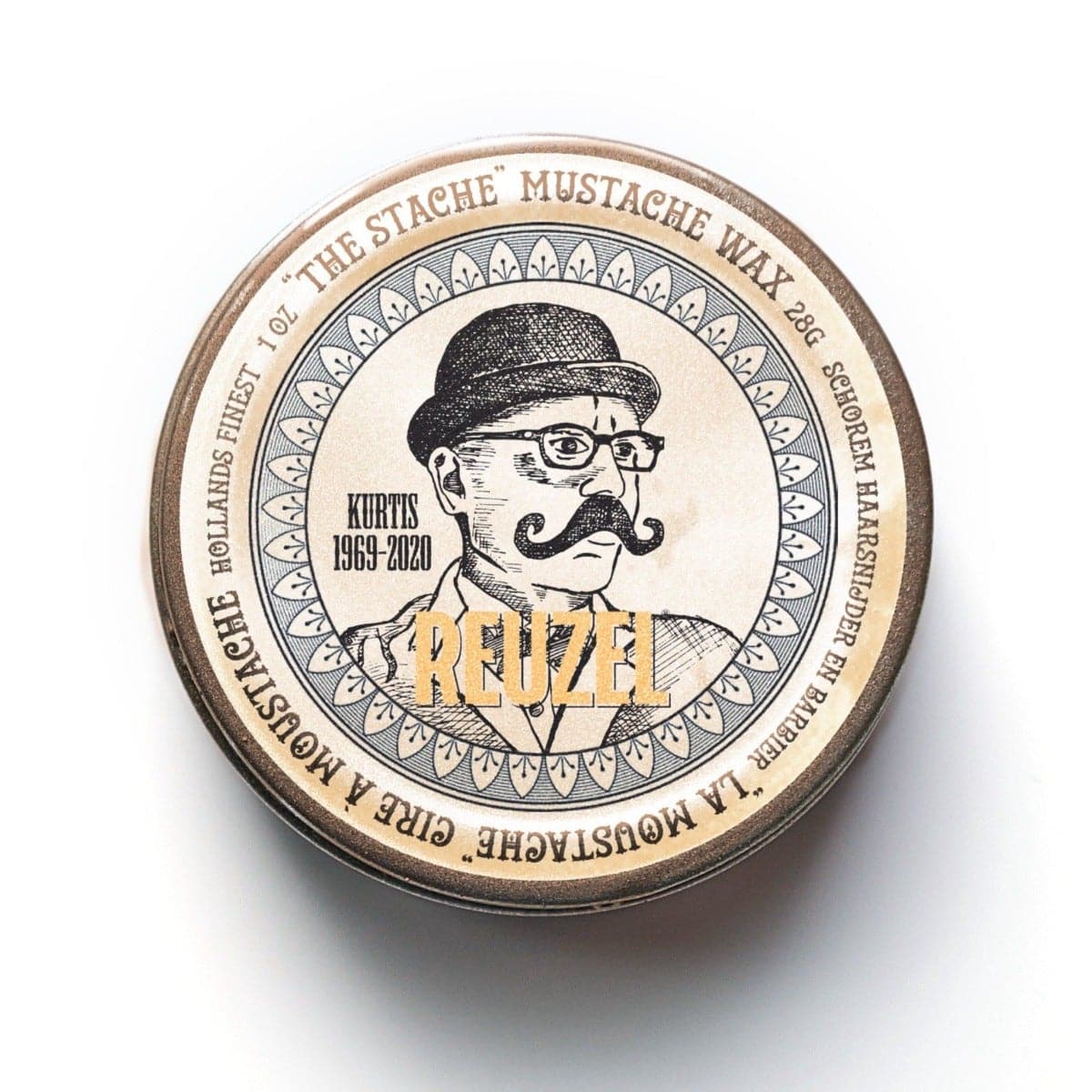 Mustache wax with STRONG HOLD - NATURAL SHINE - BEESWAX BASED. Beeswax based formula with a natural finish, Mineral oil helps soften coarse hair, Pleasing notes of orange peel and spearmint.