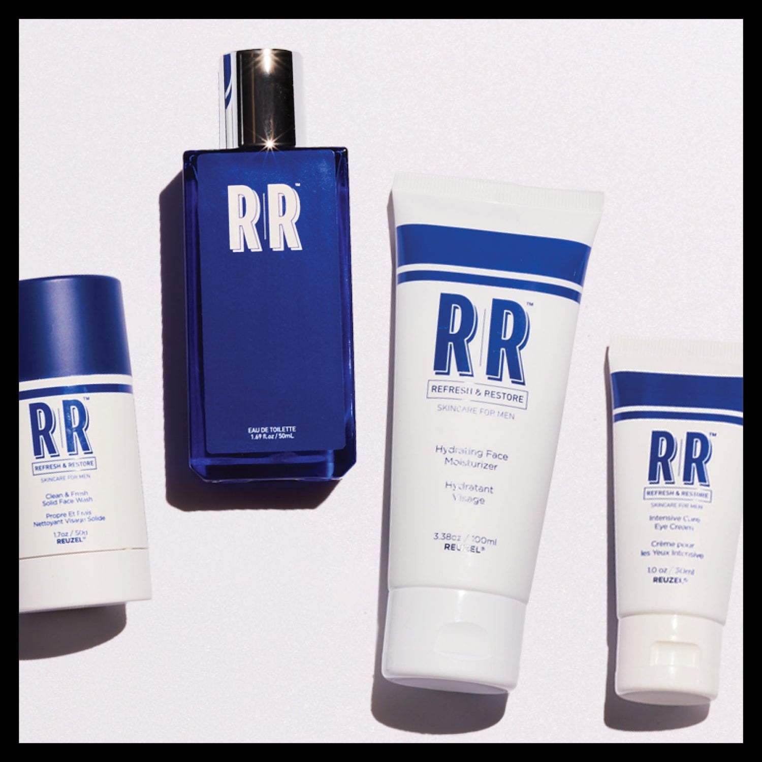 RR skincare and fragrance products