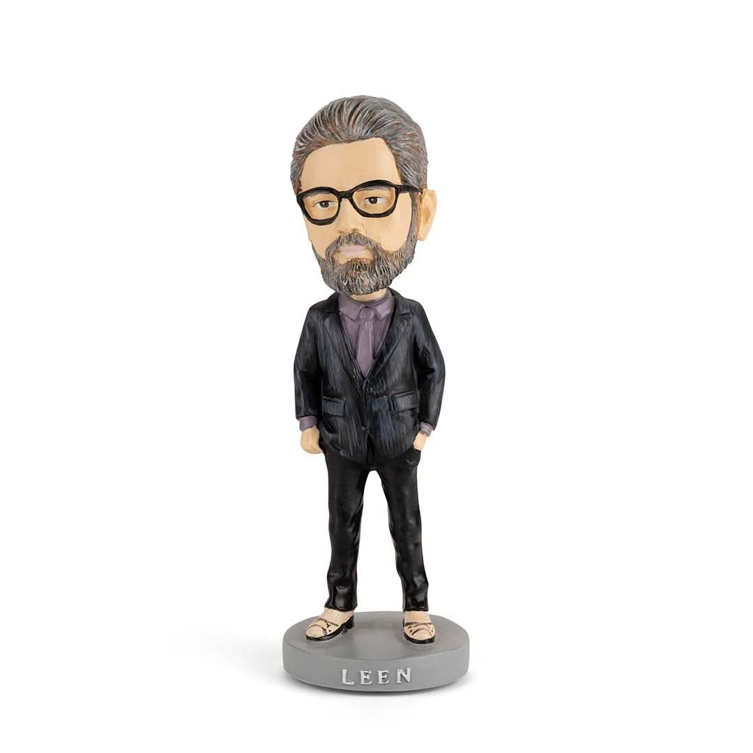 Vendor Founders' Bobble Heads featuring detailed 2025 LEEN character design with expressive facial features and iconic style.