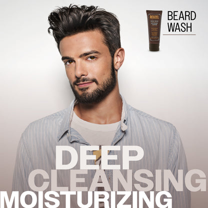 Male model with black hair and beard

REUZEL Beard Wash
DEEP CLEANSING

MOISTURIZING