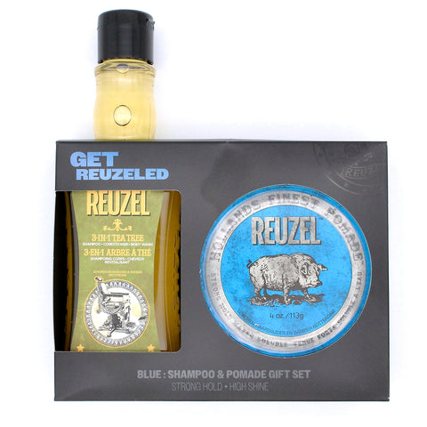 Blue Pomade & 3-in-1 Shampoo Gift Set