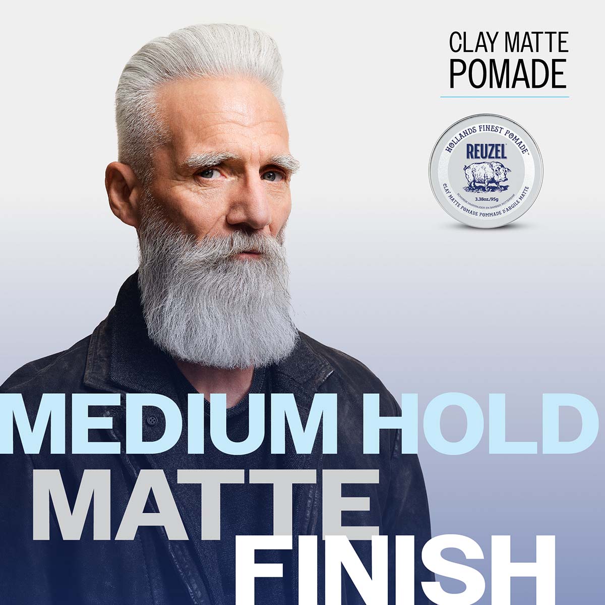 Reuzel clay matte pomade medium hold matte finish