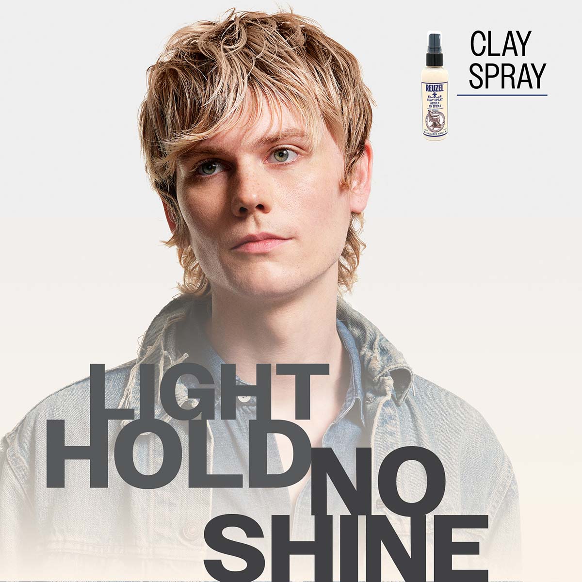 Reuzel clay spray light hold no shine