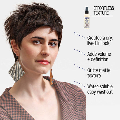 Reuzel effortless texture creates a dry lived in look adds volume and definition gritty matte texture water-soluble easy washout