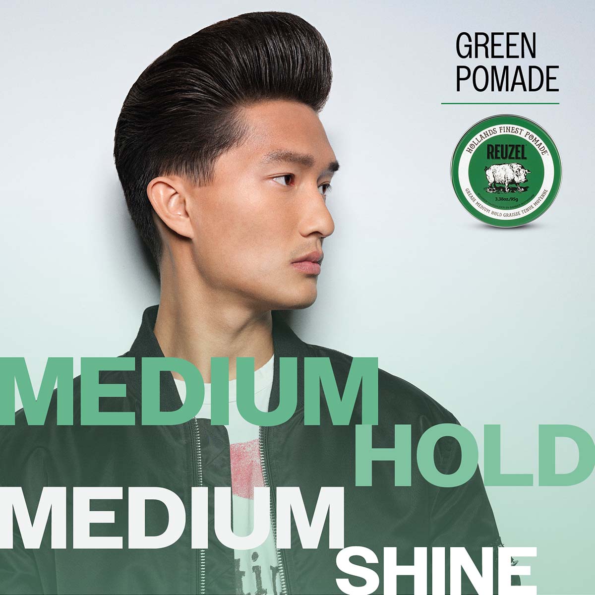 Reuzel green pomade medium hold medium shine