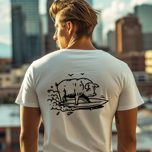Surfing Swine Tee Shirt - Reuzel