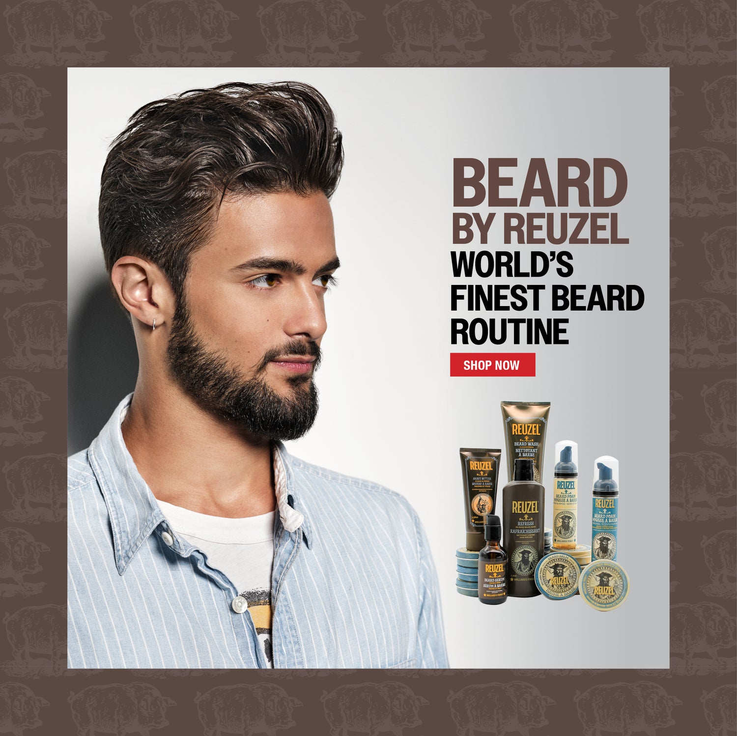 BEARD BY REUZEL World's Finest Beard Routine. Click to shop now!