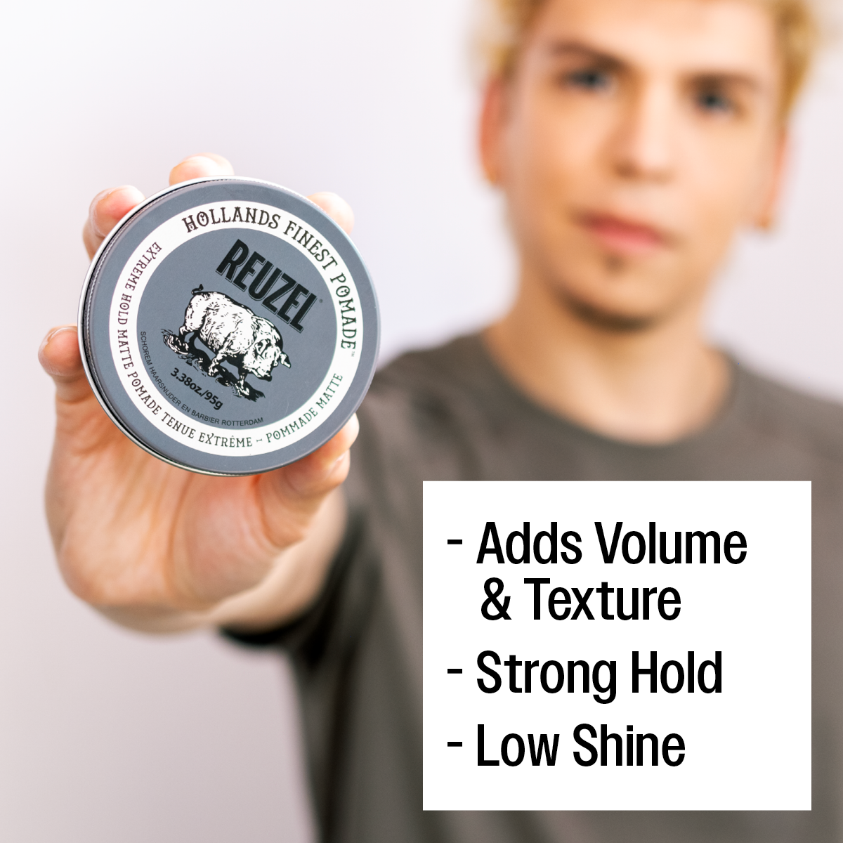 Extreme Hold Pomade Matte Pomade Strong Hold Reuzel Extreme Hold Pomade Matte Pomade Strong Hold Reuzel