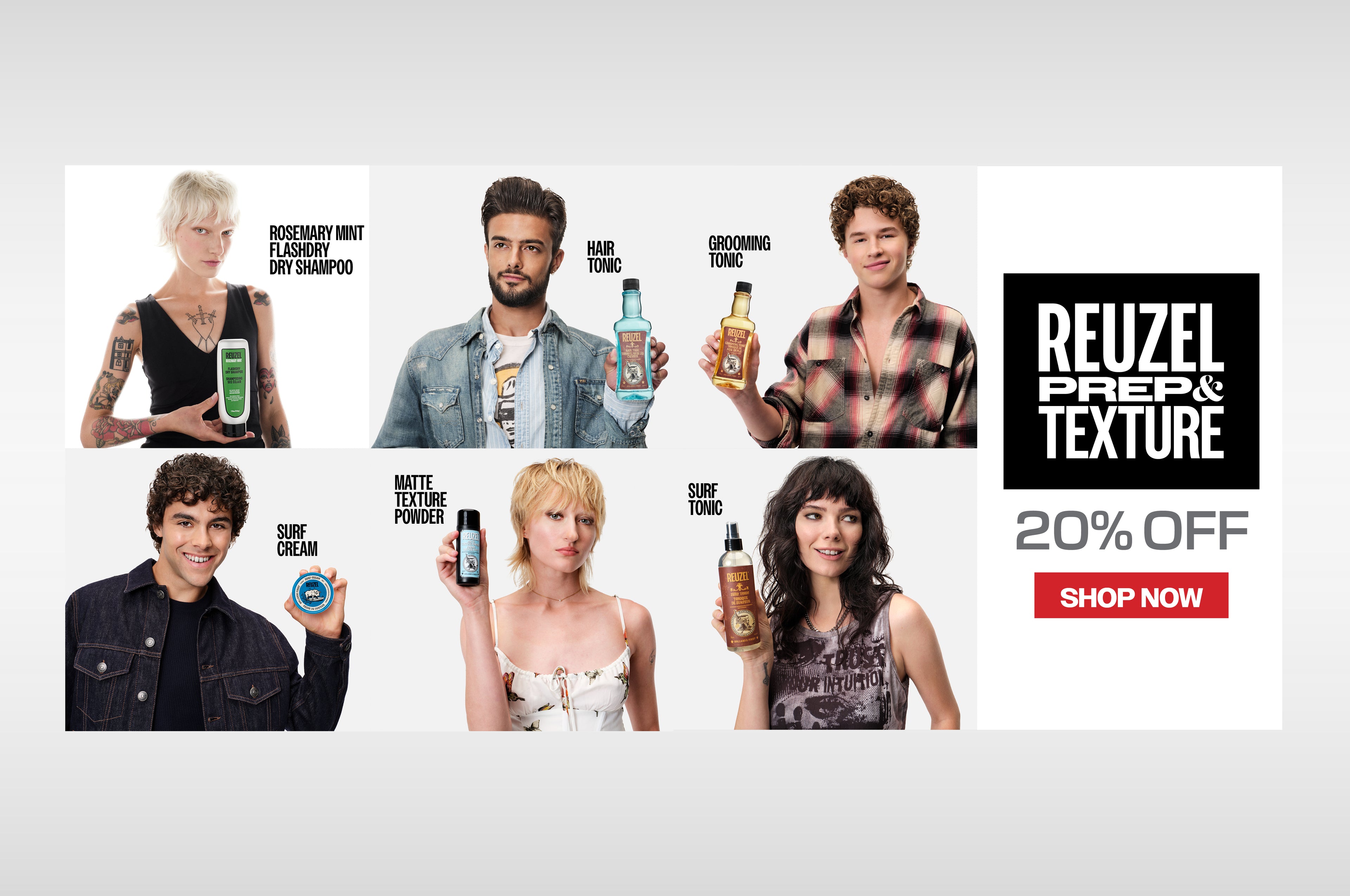 REUZEL PREP & TEXTURE - Get 20% off of the collection. Click to shop now