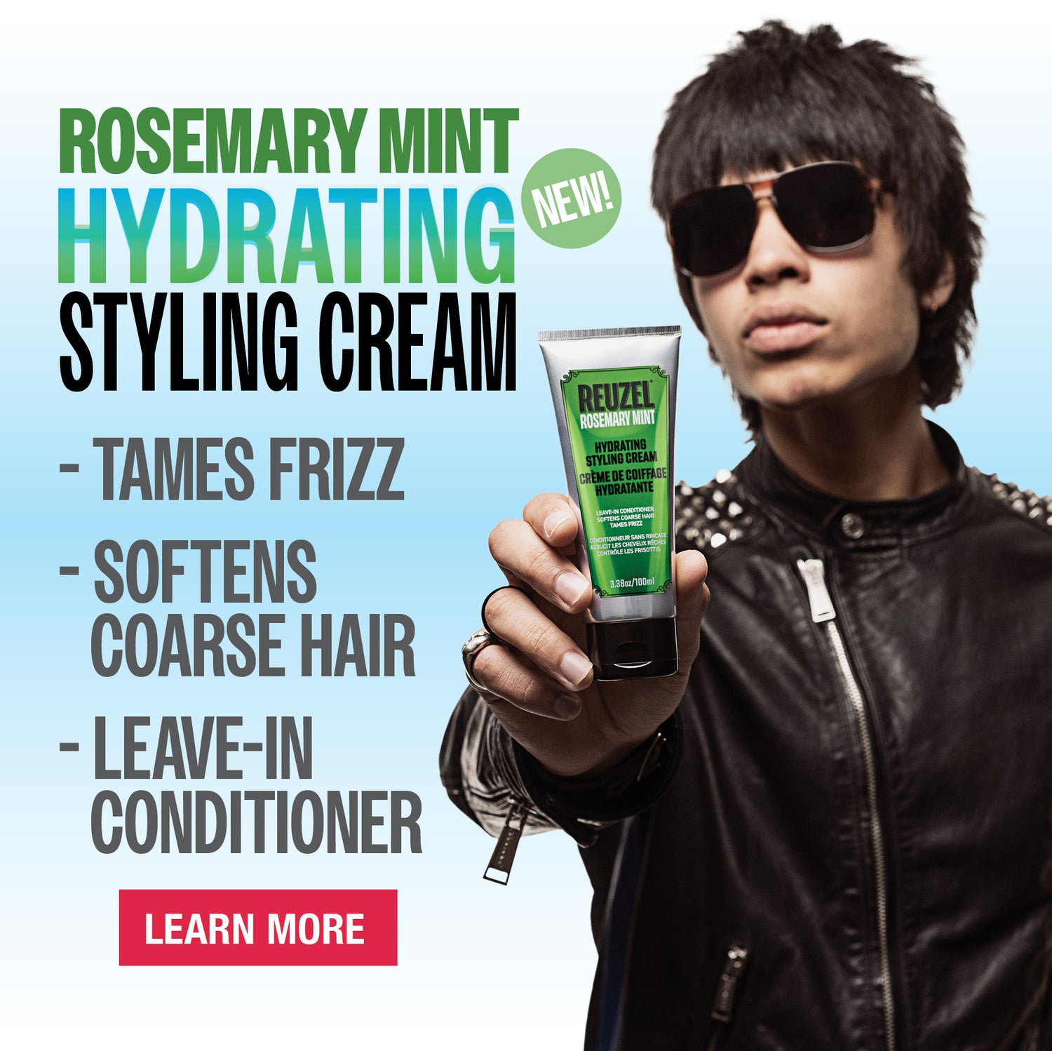 New Rosemary Mint Hydrating Styling Cream. Tames Frizz, Softens Coarse Hair, Leave-in Conditioner. Click here to shop now!