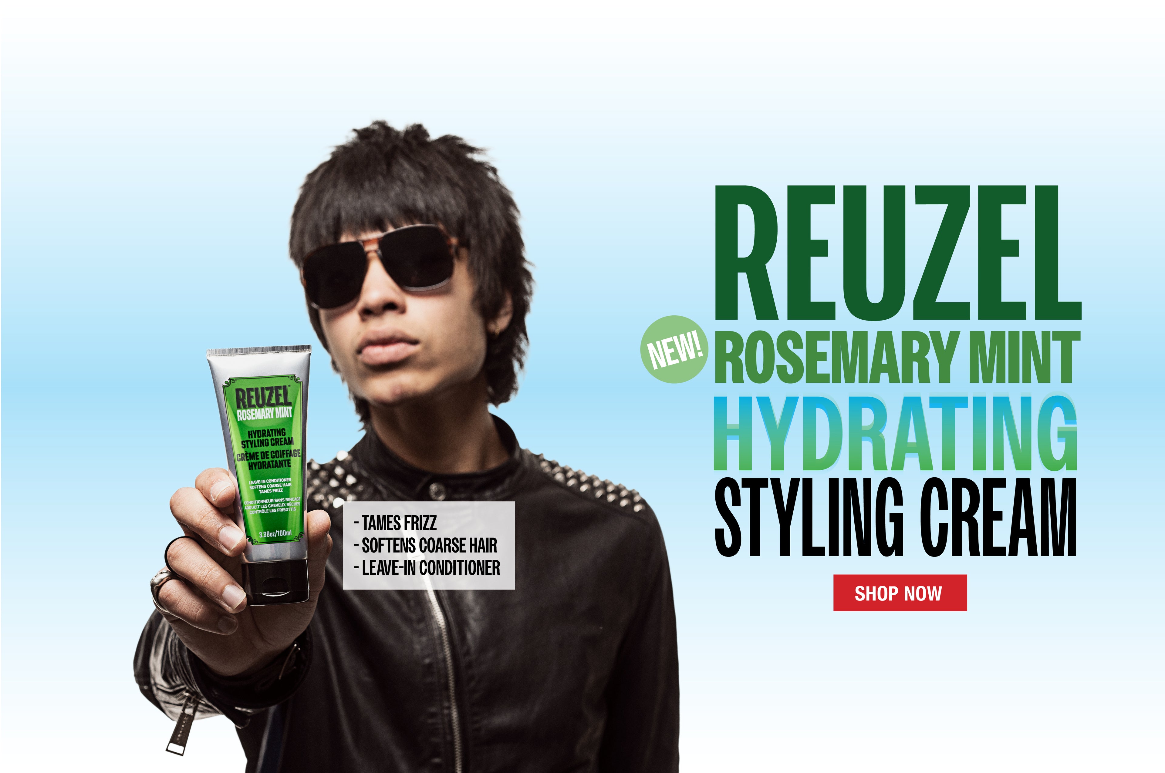 New Rosemary Mint Hydrating Styling Cream. Tames Frizz, Softens Coarse Hair, Leave-in Conditioner. Click here to shop now!