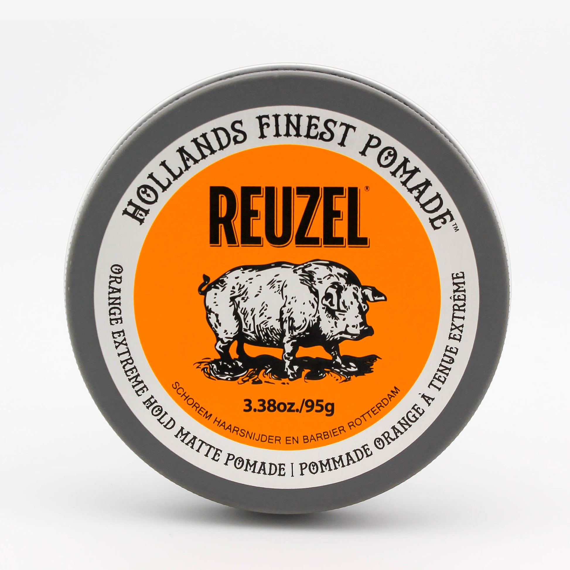 Image of REUZEL Orange Extreme Hold Matte Pomade. We turned our beloved Extreme hold matte pomade orange (which will not turn hair orange) in collaboration with IASP the international association of suicide prevention.