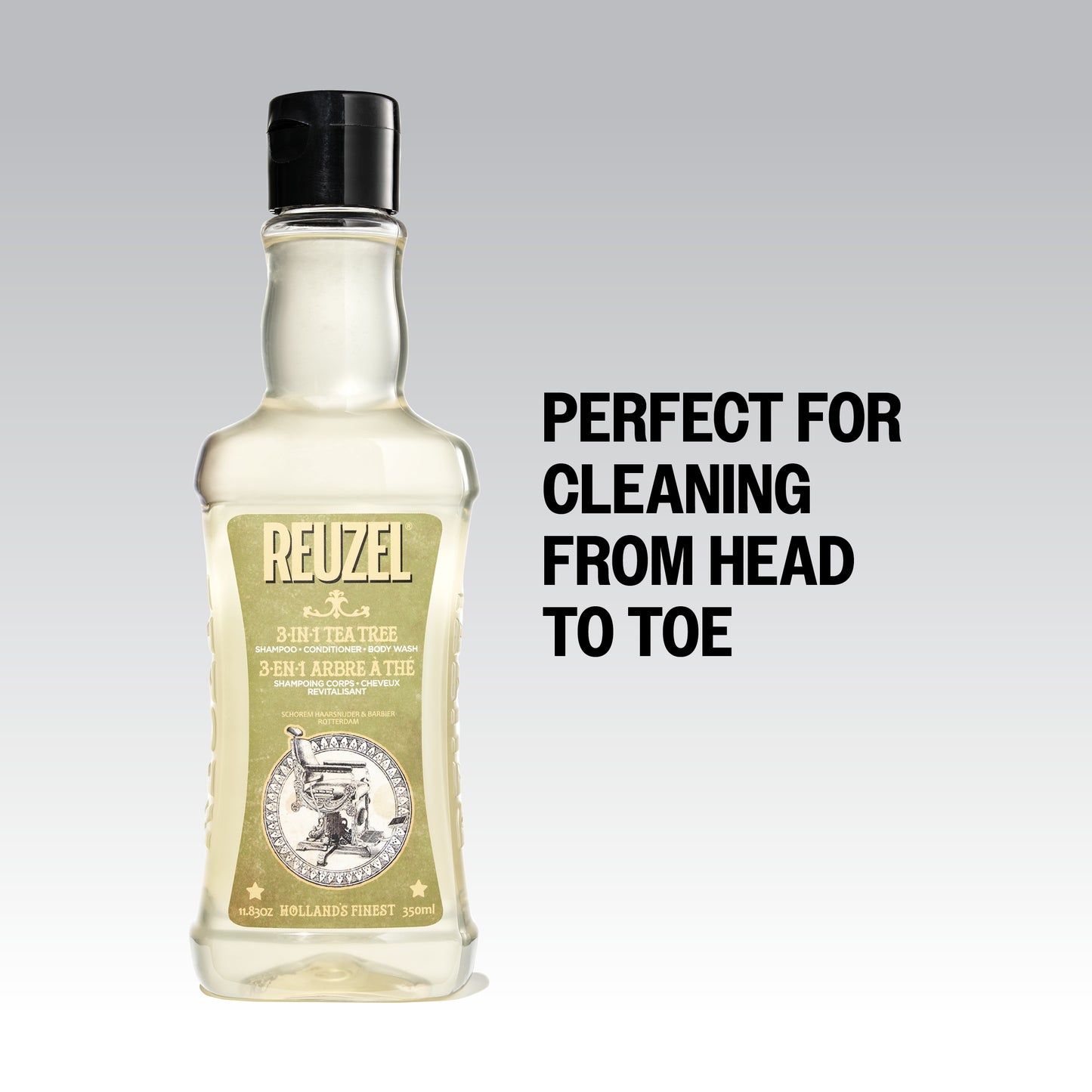 REUZEL 3 IN 1 SHAMPOO is perfect for cleaning from head to toe