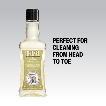 REUZEL 3 IN 1 SHAMPOO is perfect for cleaning from head to toe
