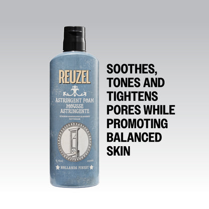 REUZEL Astringent Foam soothes, tones and tightens pores while promoting balanced skin