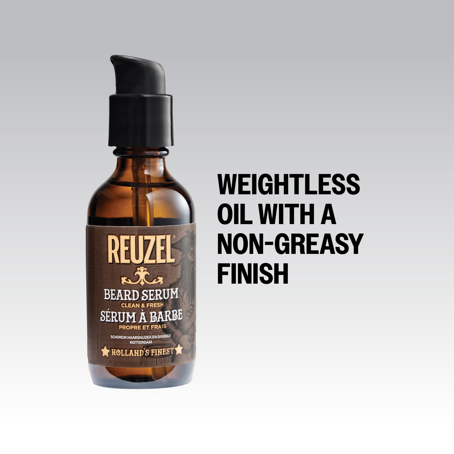 REUZEL Beard Serum is weightless oil with a non - greasy finish