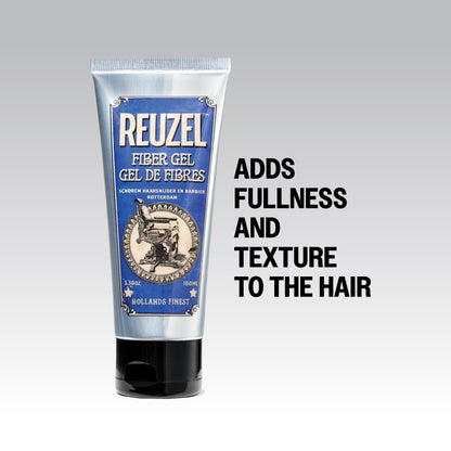 REUZEL Fiber Gel adds fullness and texture to the hair