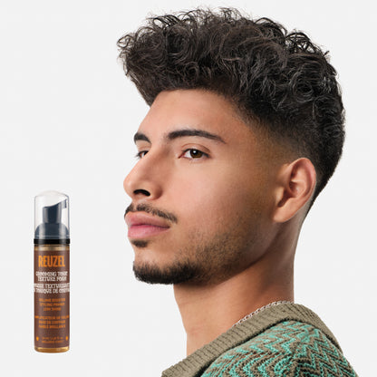 Man with Brown hair styled with REUZEL Grooming Texture Foam
