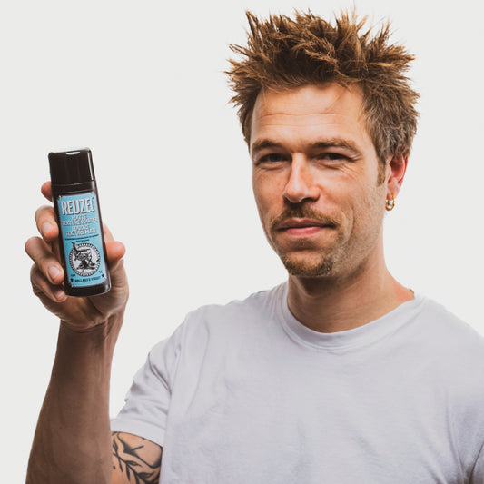 Man with Brown Hair Styled with  REUZEL Matte Texture Powder