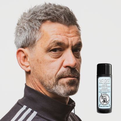 Man with Brown Haier Styled with  REUZEL Matte Texture Powder
