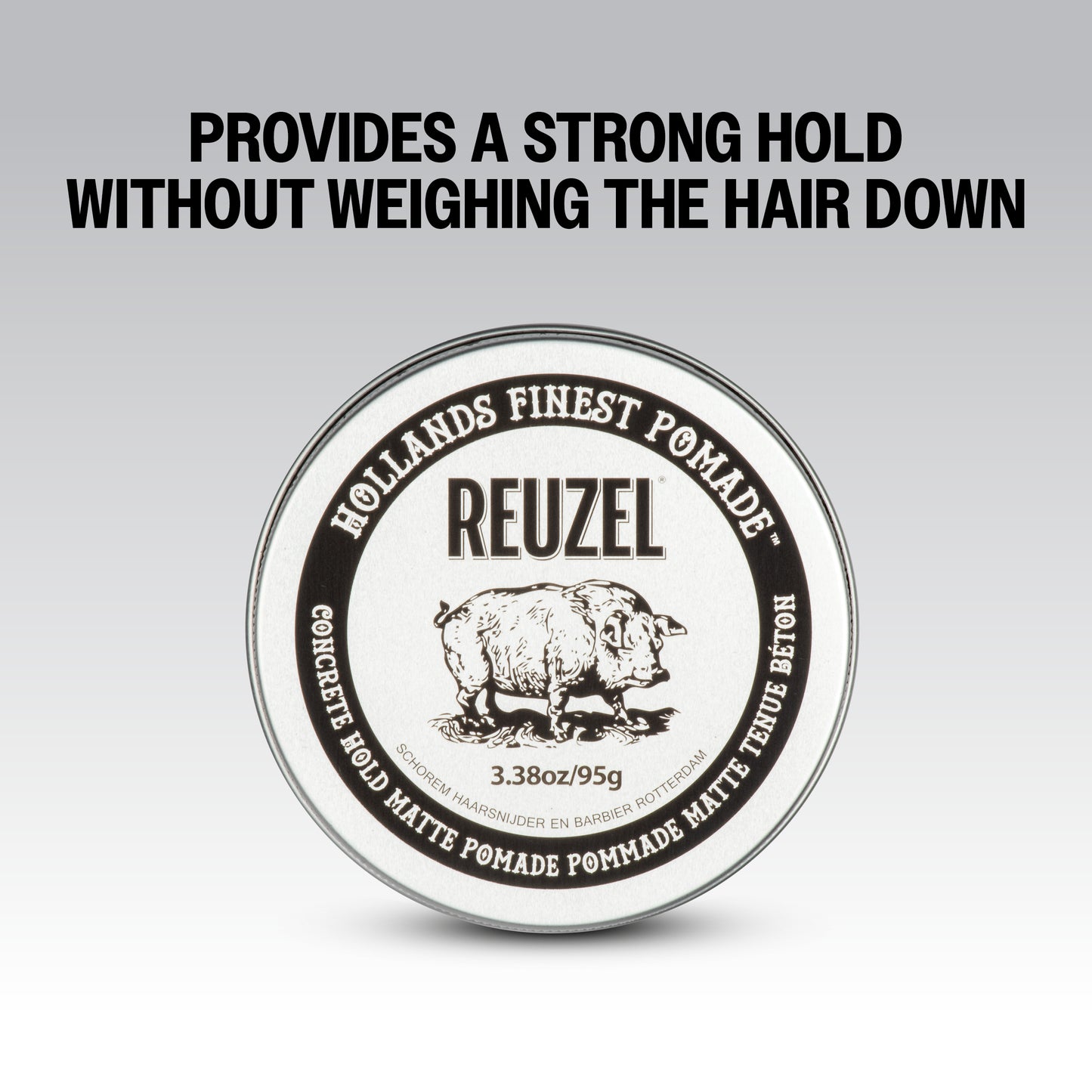 Provides a Strong Hold Without Weighing the Hair Down. REUZEL Concrete Hold Matte Pomade.