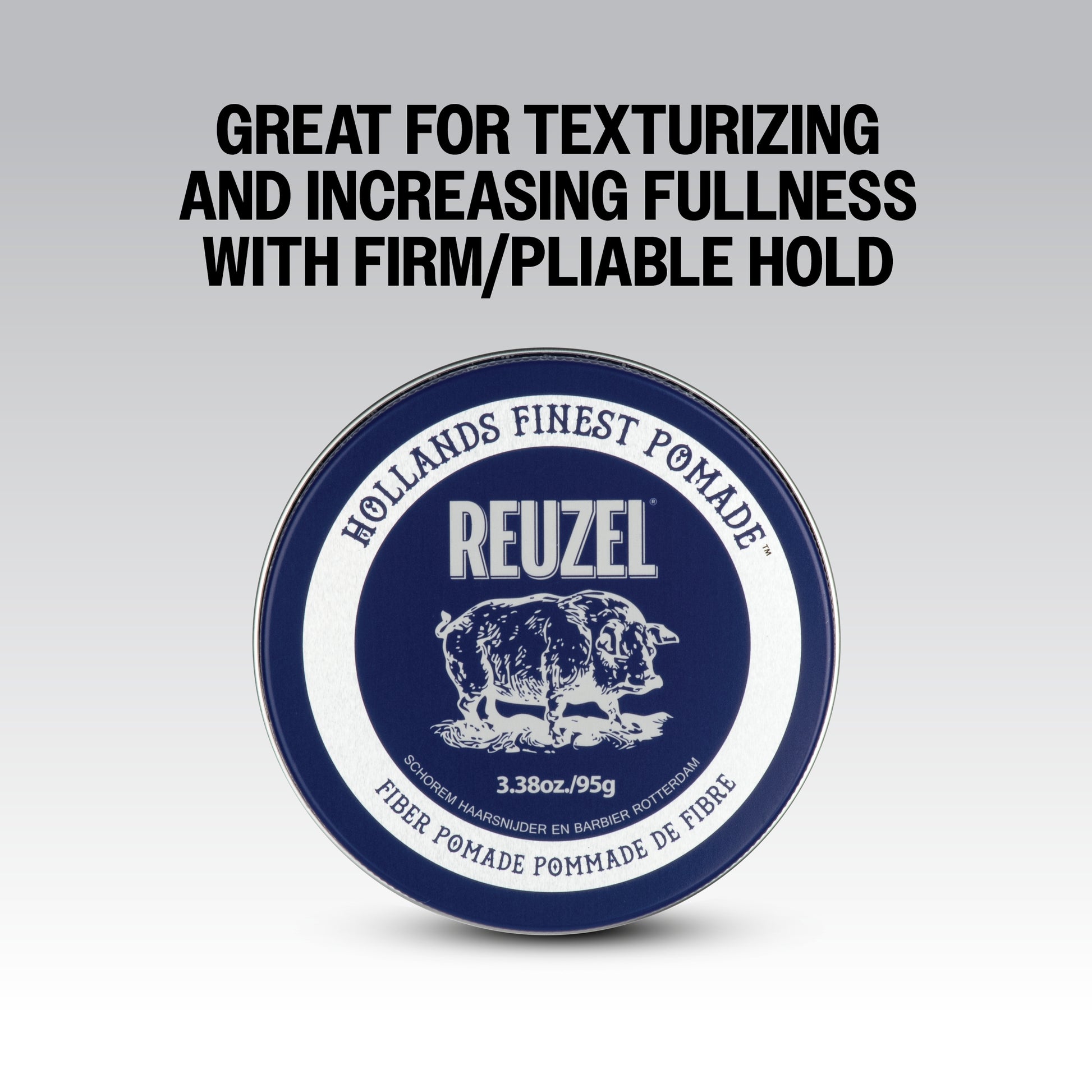Great for Texturizing and Increasing Fullness with Firm / Pliable Hold. REUZEL Fiber Pomade.