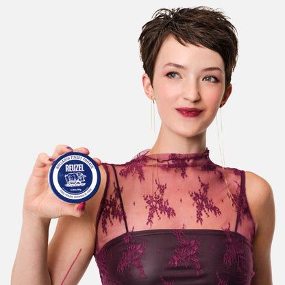 Woman With Brown Hair Styled with REUZEL Fiber Pomade