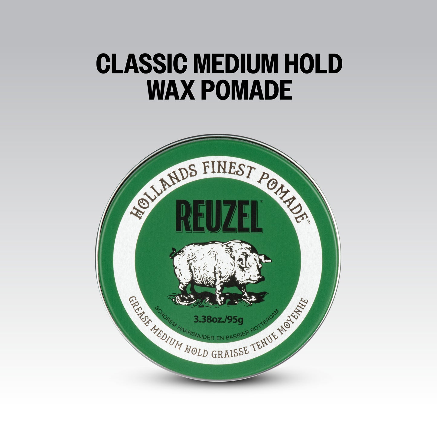 Classic Medium Hold Wax Pomade REUZEL Green Grease Medium Hold Pomade