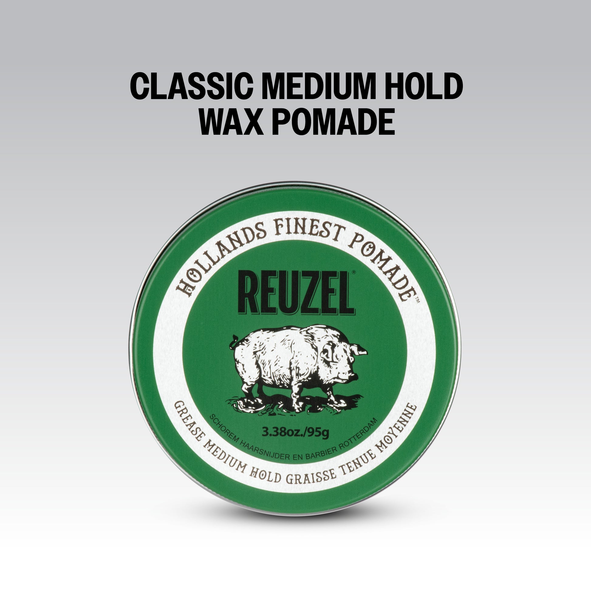 Classic Medium Hold Wax Pomade REUZEL Green Grease Medium Hold Pomade