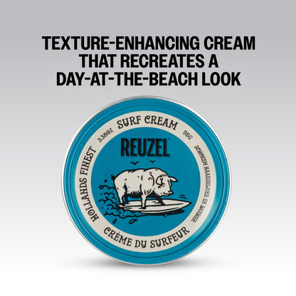 REUZEL surf cream is texture enhancing cream that recreates a day at the beach look