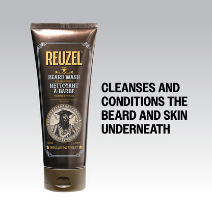 Cleanses and conditions the beard and skin underneath 