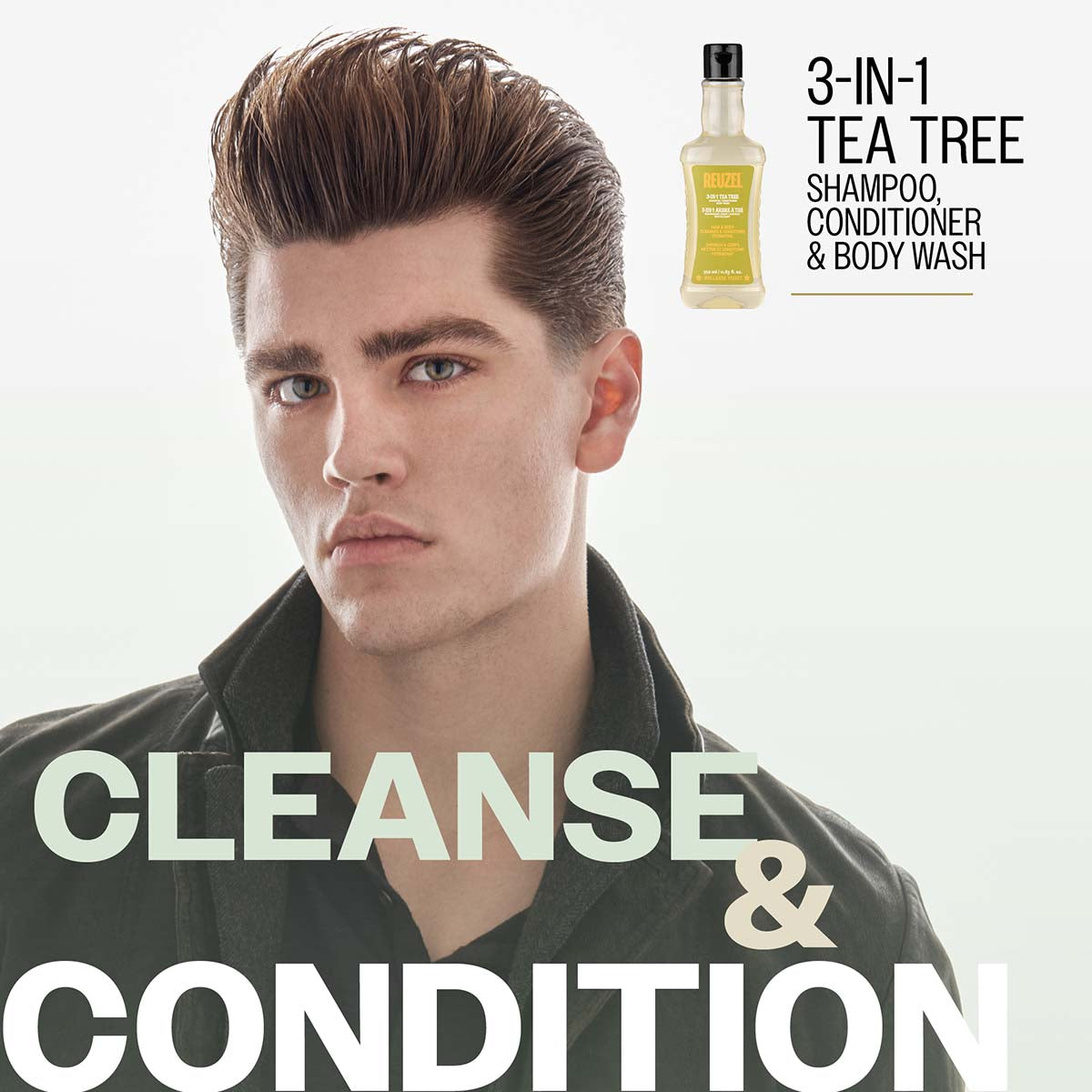Reuzel 3-in-1 Tea Tree Shampoo, Conditioner & Body Wash Cleanse and Condition