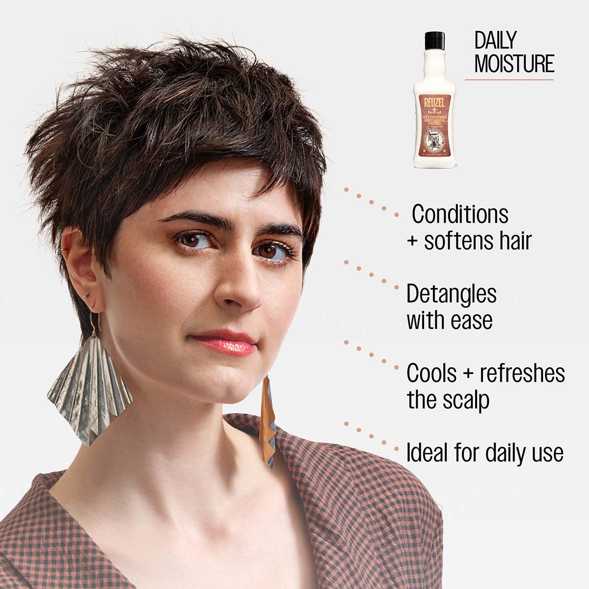Daily moisture conditioner conditions and softens hair detangles with ease cools and refreshes the scalp ideal for daily use