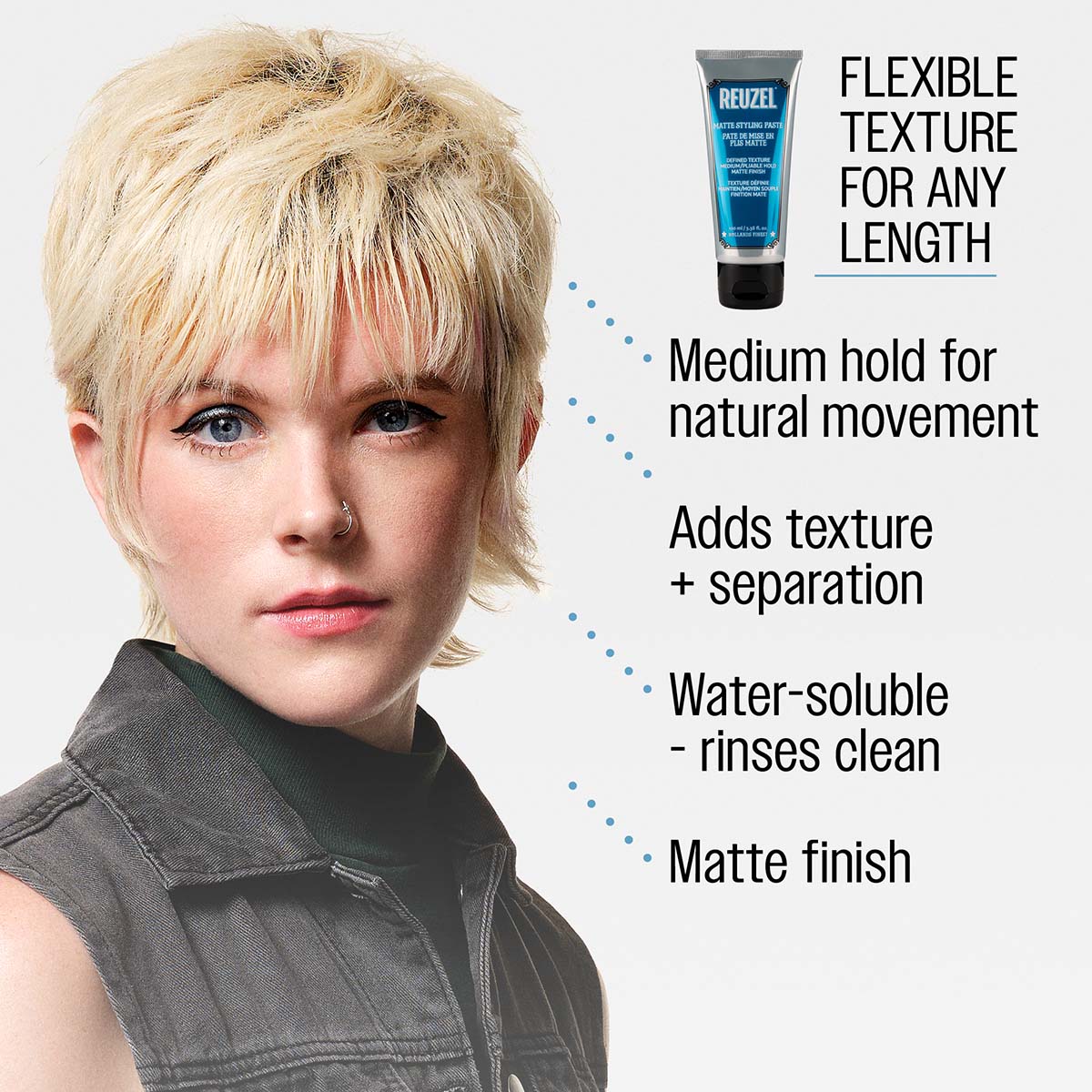 Matte Styling Paste | Reuzel Hair Styling Texture Paste