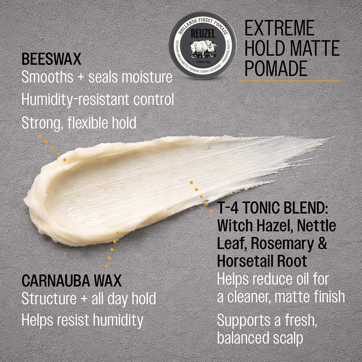 Extreme Hold Pomade | Matte Pomade Strong Hold | Reuzel
