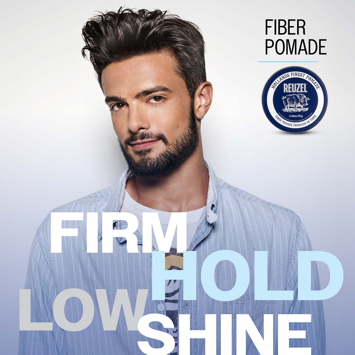 Fiber Pomade | Pliable Firm Hold Pomade | Reuzel Pomades