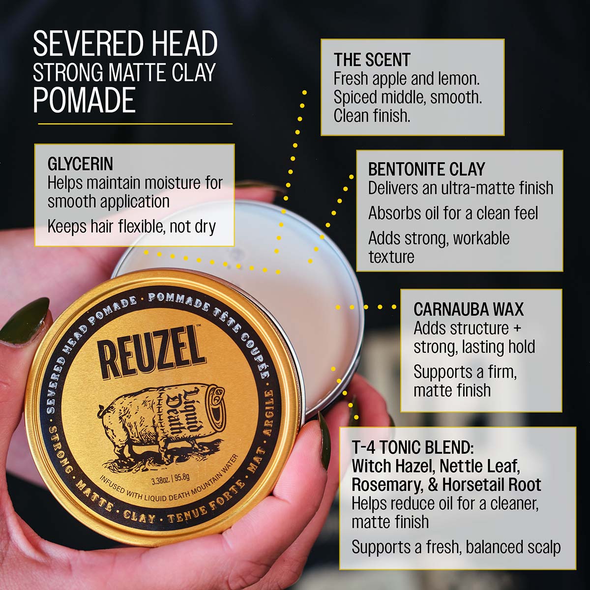 REUZEL x Liquid Death Severed Head Clay Pomade – Reuzel