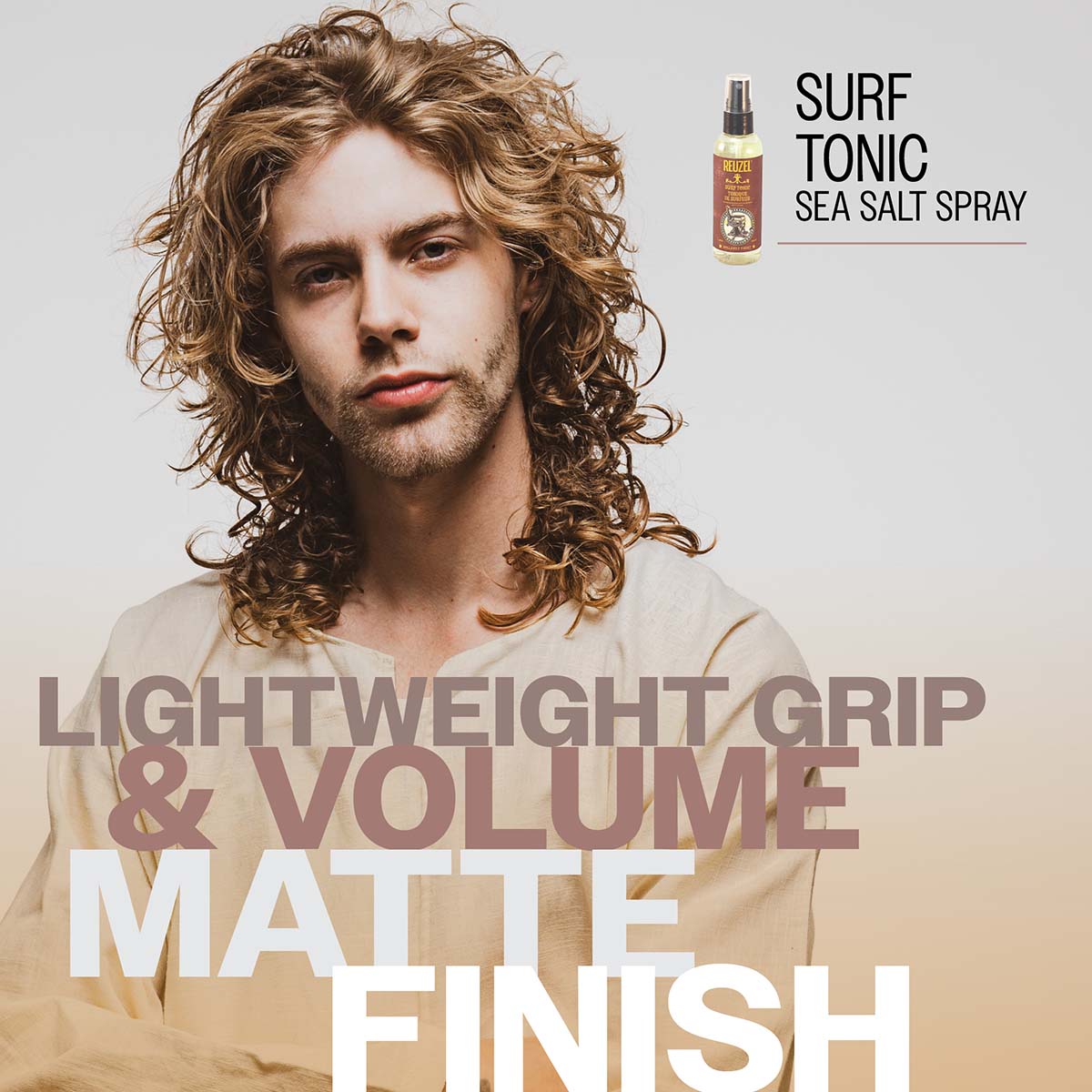 Reuzel surf tonic sea salt spray lightweight grip and volume matte finish