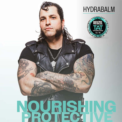 Male model with long black hair and tattooed arms

REUZEL Hydrabalm
NOURISHING

PROTECTIVE
