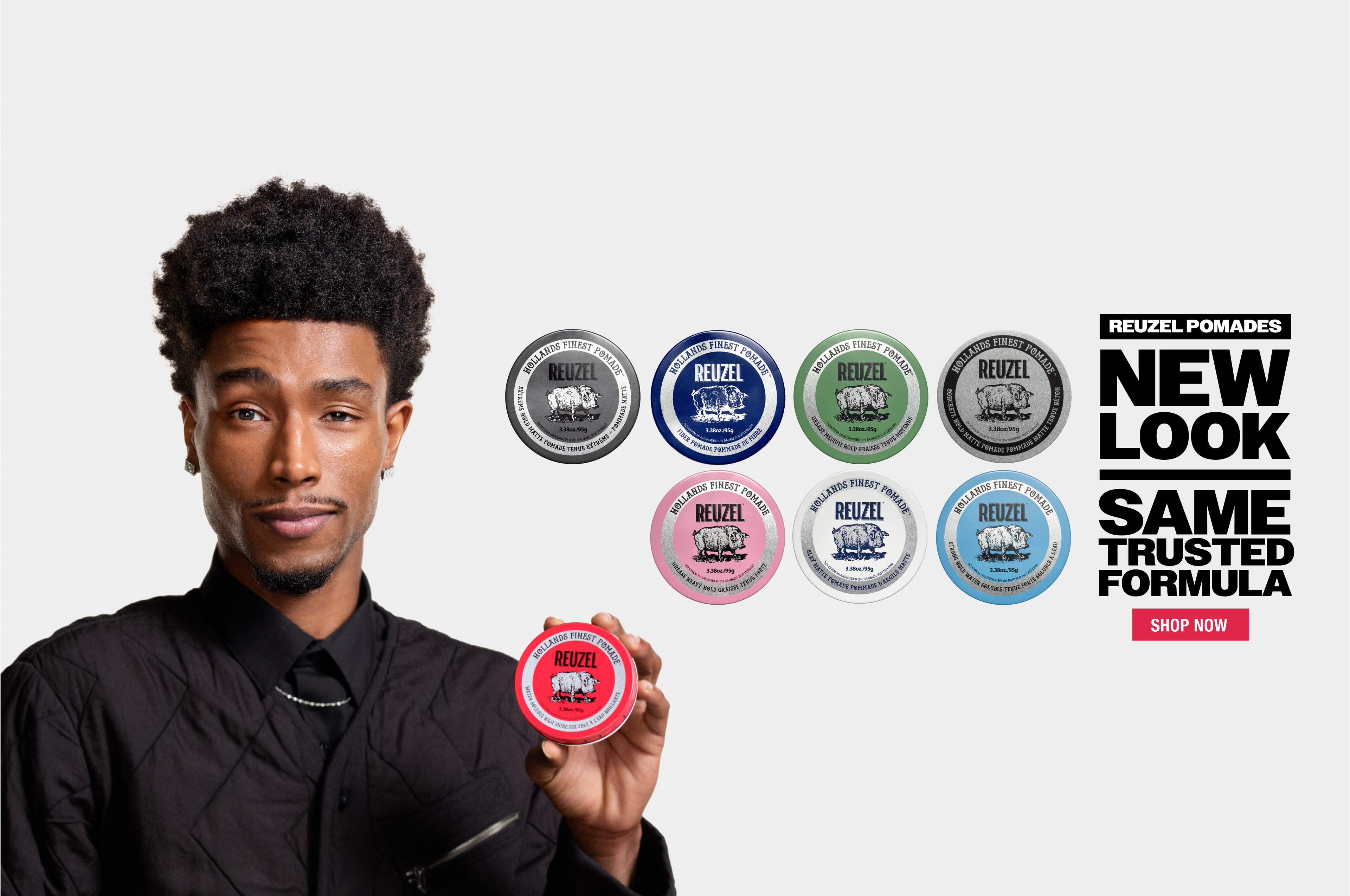 Reuzel Pomades: New look, same trusted formula. Click to shop the Pomade Collection. 