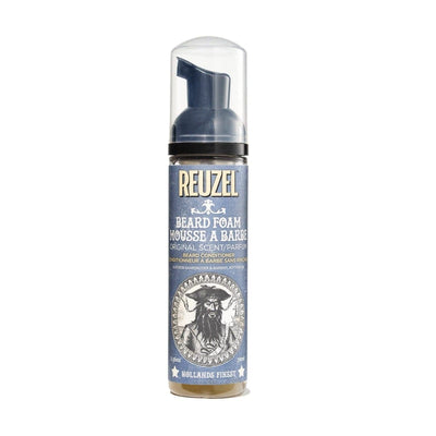 Reuzel Beard Foam adds fullness and reduces itching. Witch hazel, rosemary and other extracts. Patent-pending naturally derived deodorizer.