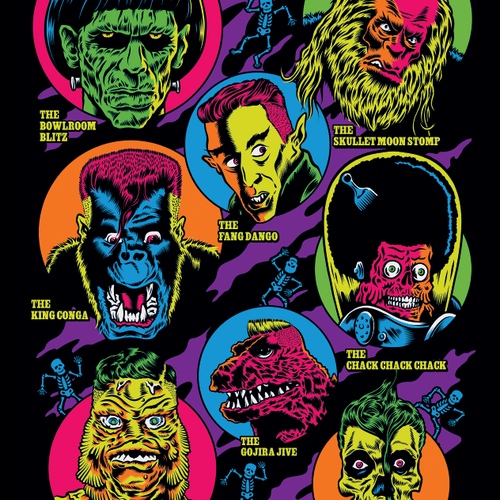 Monster Mash Silk Screen Poster - Reuzel