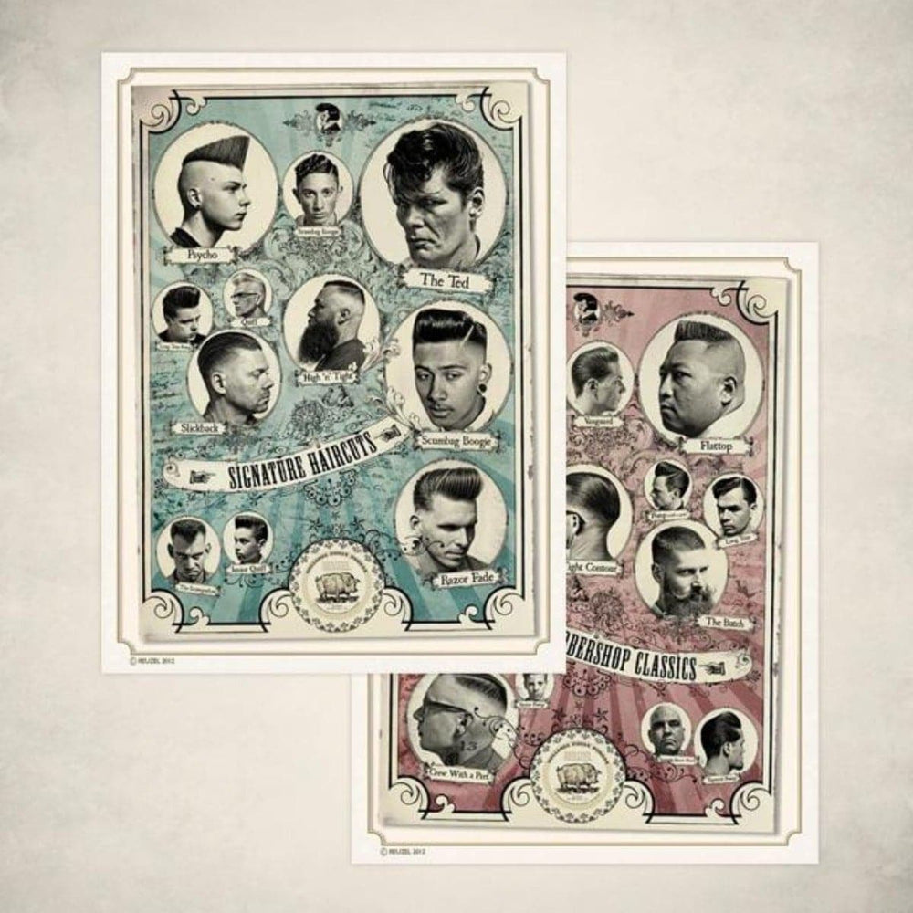 The Barbershop Classics and The Signature Haircuts Posters - Reuzel