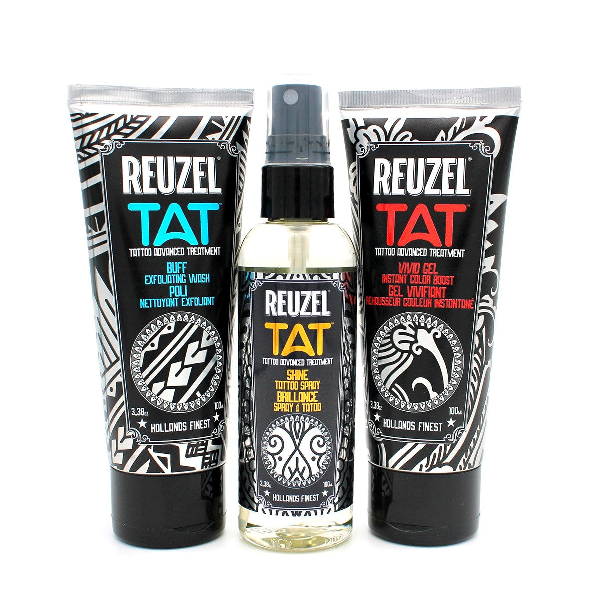 Tattoo aftercare products from BOM The Intensifying Bundle by Vendor, including tattoo healing ointments and skin care items.