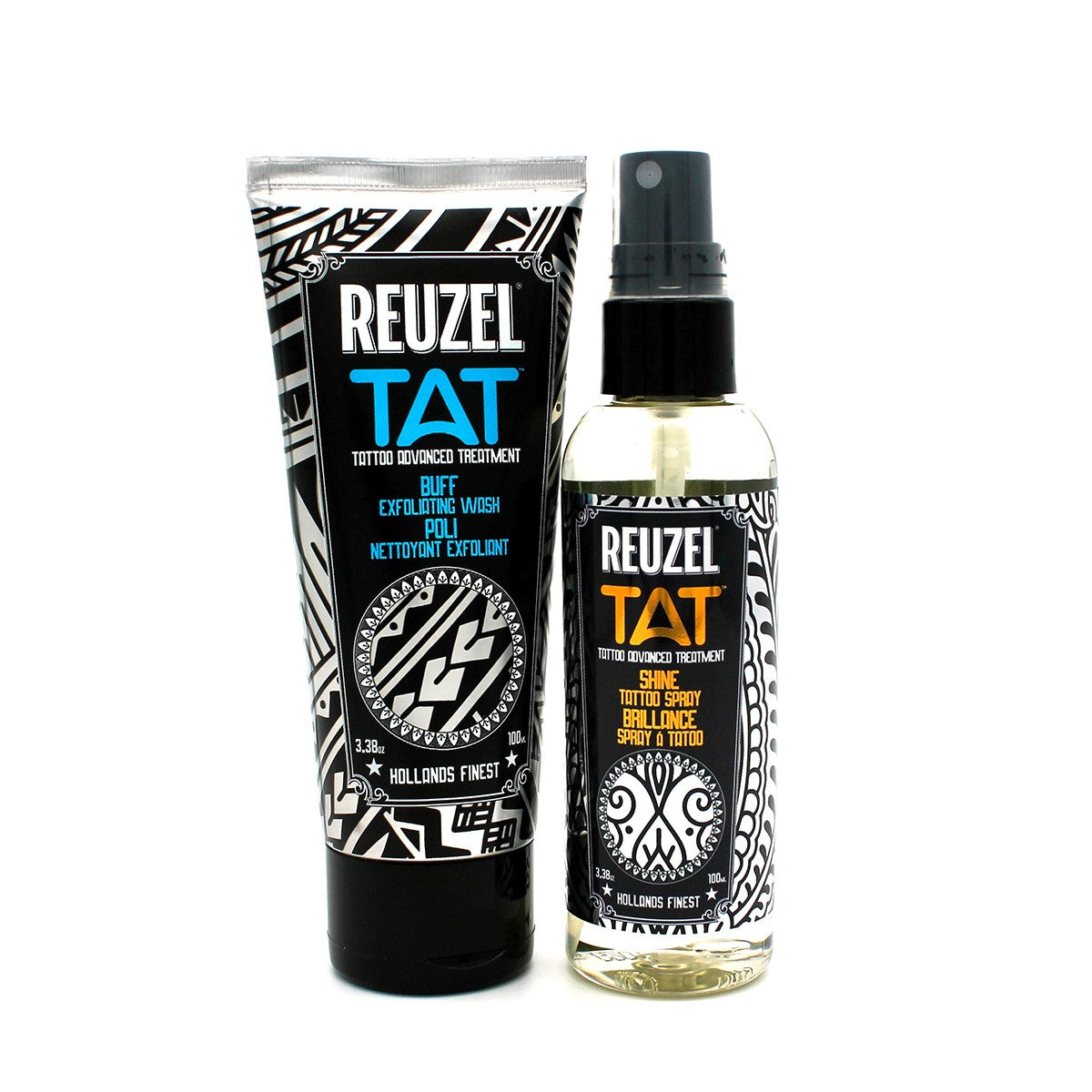Vendor BOM The Color Pop Duo tattoo aftercare products set with colorful packaging and applicator bottles.